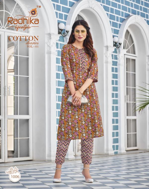 Radhika Cotton Diaries Vol 1 Plus Size Kurti With Bottom Collection